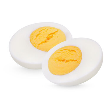 Chicken Egg, boiled egg isolated on white background