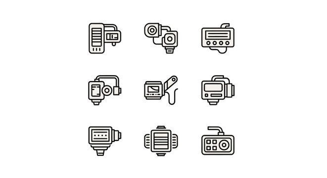 Medical Endoscopy and Gastroscope Icon Set