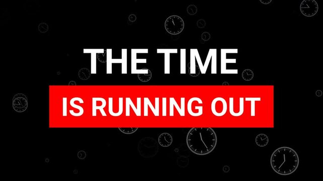   Time Running Out Concept with Fast-Flying Clock