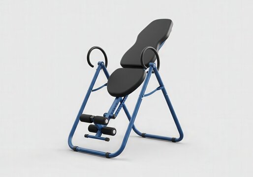Blue and Black Gravity Inversion Table for Back Pain Relief and Spinal Decompression