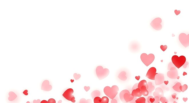 Happy mother's day greeting with red and pink hearts