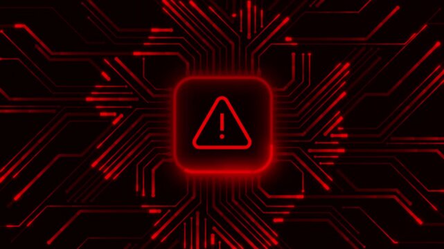Hacked Alert Cyber Attack on Computer Network Cybersecurity Vulnerability Data Breach

