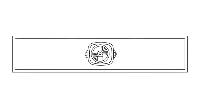 Outline illustration of a modern surveillance camera lens capturing digital visual data in a sleek
