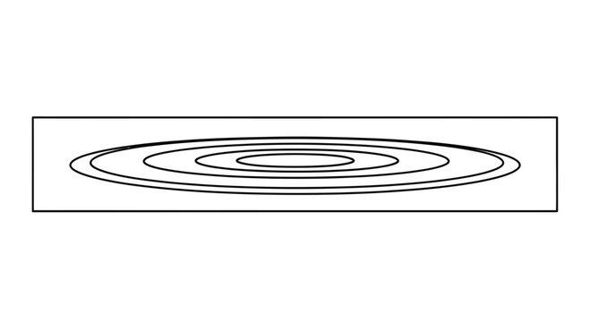 Minimalist concentric ripple pattern on a white background creating a serene visual effect for