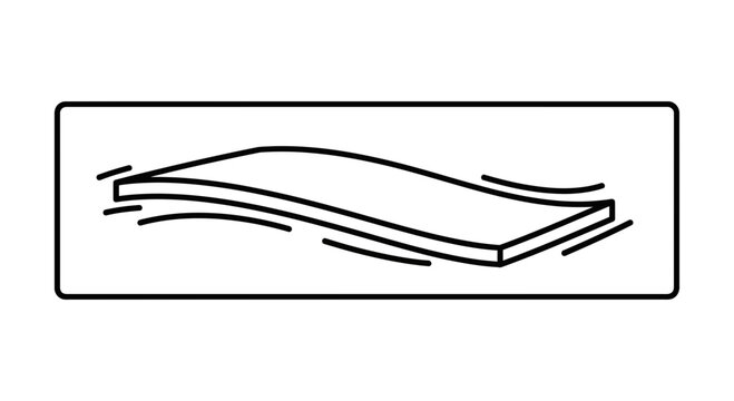 Dynamic flexible material icon representing adaptability and elasticity in design applications
