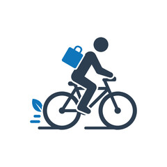 Obraz premium Eco Friendly Bicycle Delivery icon