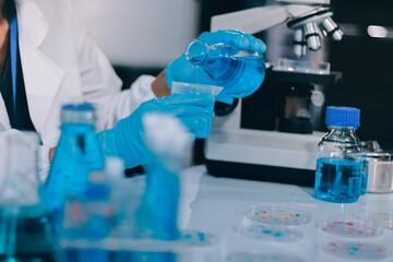 Fototapeta premium Researchers working in the clinical laboratory