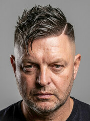 Fototapeta premium Modern Textured Undercut and Intense Gaze