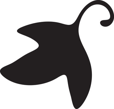 Black stingray, sting ray, ocean creature, sea animal, vector icon