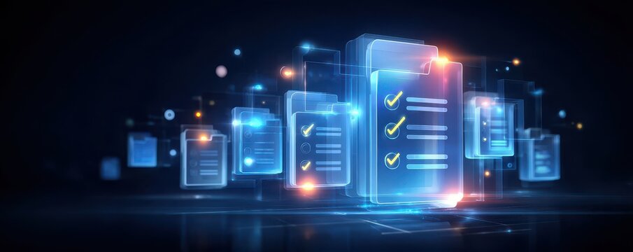 The management record and document are filed in a folder together with the information list and the checklist.