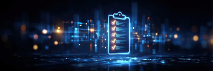 Fototapeta premium The folder protects the document and record while management updates the information list and the checklist.