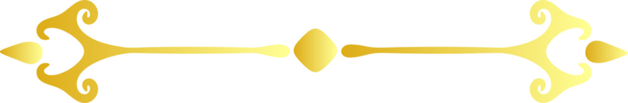 Golden, ornate, decorative border, frame, divider, separator, elegant design element