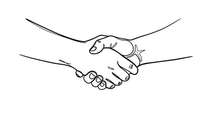 Fototapeta premium Handshake agreement, business partnership, teamwork, trust, and success illustration