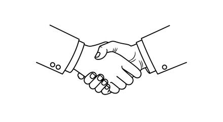 Fototapeta premium Business handshake, agreement, partnership, deal, success, teamwork, collaboration, trust