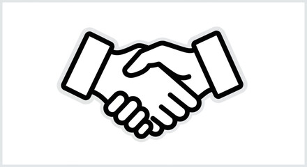 Obraz premium Handshake icon, agreement, partnership, business deal, collaboration, success, trust