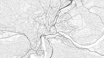 Obraz premium Schaffhausen City Map. Minimalist black and white line art poster for printing, wallpaper, wall art, and map resources for home and office decor.