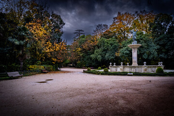 Valladolid ciudada europea de España centrla en invierno al anochecer 