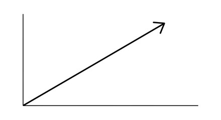 Fototapeta premium Vector Arrow Pointing Upwards on a Graph Background, Representing Growth and Progress