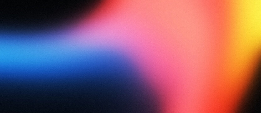 Abstract Vibrant Grainy Gradient Background with Soft Aura Light Leak and Lo-Fi Texture