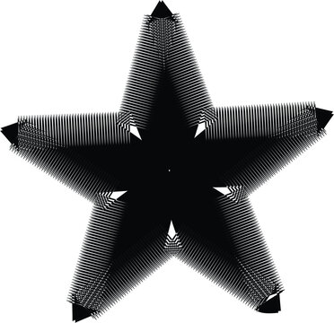 silver star isolated on white