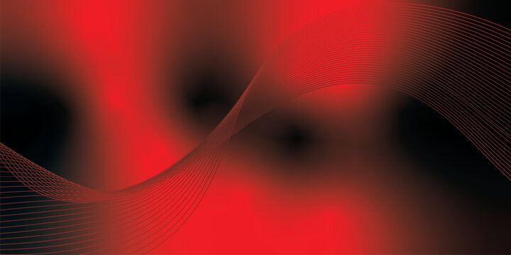 Glowing red and black gradient ribbons rising smoothly from a deep dark base over a grainy textured background with subtle luminous highlights, modern creative banner design