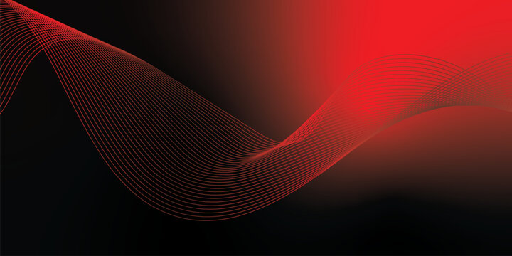 Glowing red and black gradient ribbons rising smoothly from a deep dark base over a grainy textured background with subtle luminous highlights, modern creative banner design