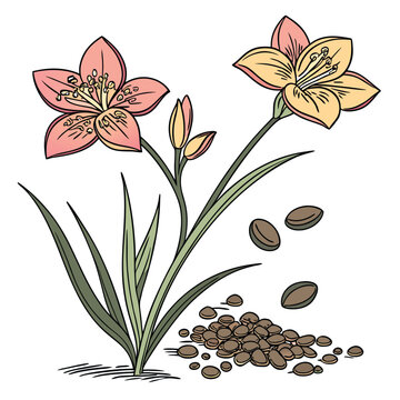 tigridia pavonia flores semillas