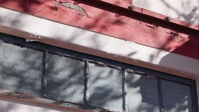 Old storefront window in Solvang, Danish town vibes, nostalgic feel
