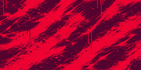 Abstract a striking close-up showcases a bold display of textured brushstrokes in dynamic diagonal across a crimson field, a visual symphony of artistic intensity and raw energy. © DreamLoom