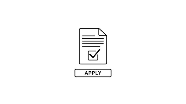 Apply button with checklist document application checkbox