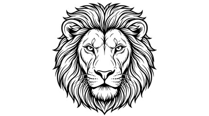 Obraz premium Lion Face Close Up Portrait.