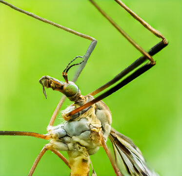 Crane fly macro ecosystem balance biodiversity concept
