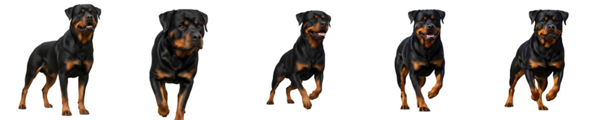 Fototapeta premium the series of the Rottweiler dog isolated on white background photo''