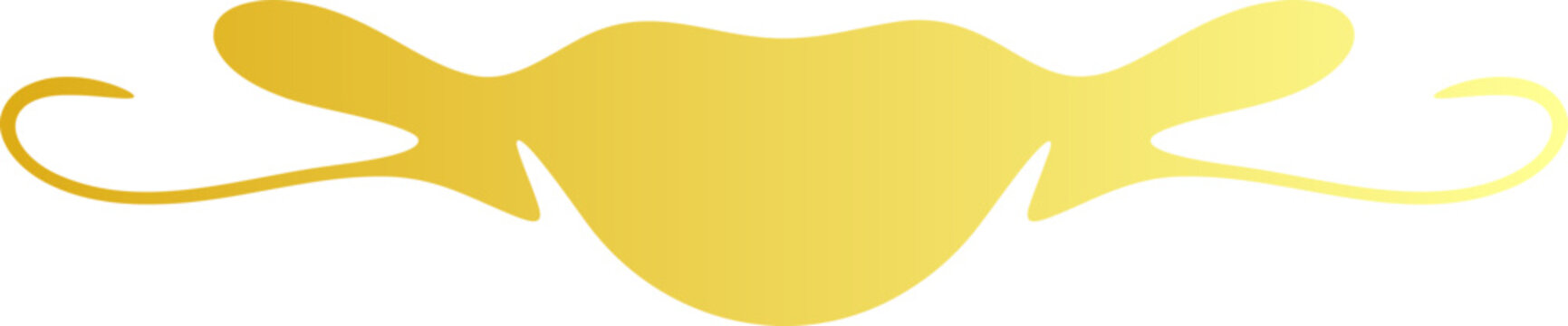 Golden, stylized stingray, yellow fish icon, vector illustration, aquatic animal symbol