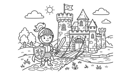 Obraz premium Knight in Armor Holding Sword.