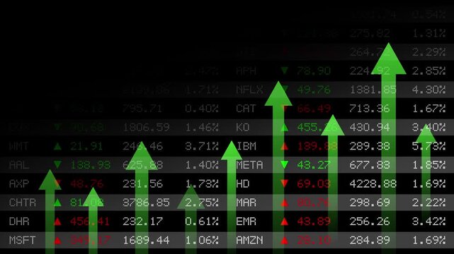 Stock exchange - finance background loop