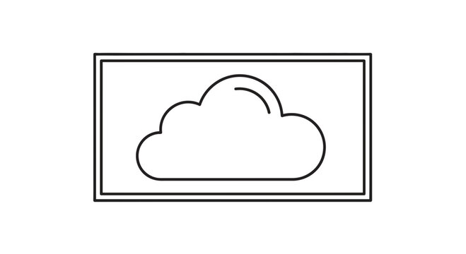Cloud Icon on Screen Display