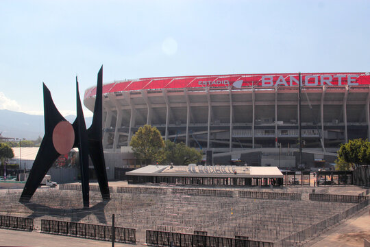 Mexico City, Mexico - Mar 26, 2026: Estadio Banorte is the new name of the historic Estadio Azteca in Mexico City, after its renovation for the 2026 FIFA World Cup