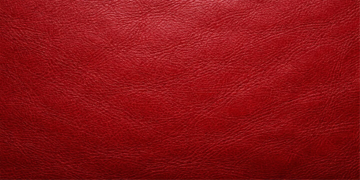 A dark red textured leather background featuring a vintage grunge material surface with a macro pattern of rough skin textile for a blank wallpaper design