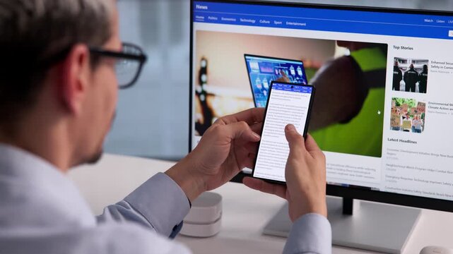 Watching Online News Article On Mobile Phone