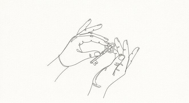 Hands Holding Small Objects Together.