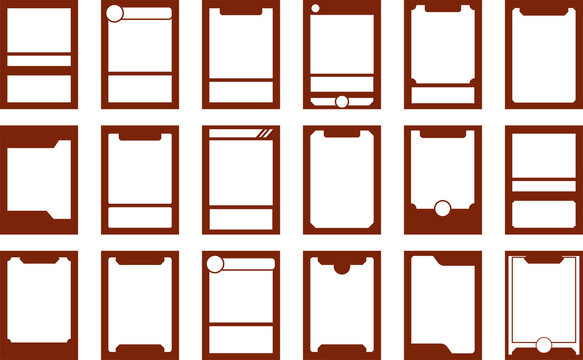 TCG Card Frame & UI Template Set &ndash; Simple, Clean, Multipurpose Game Assets