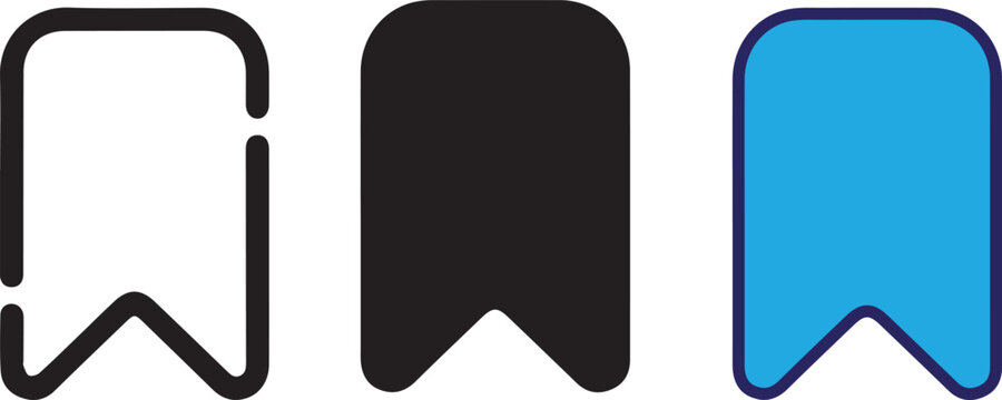 minimalist modern bookmark bundle icon