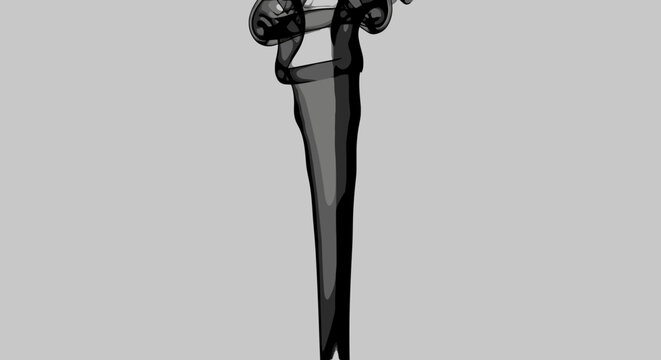 Hip Replacement Prosthesis Closeup View.