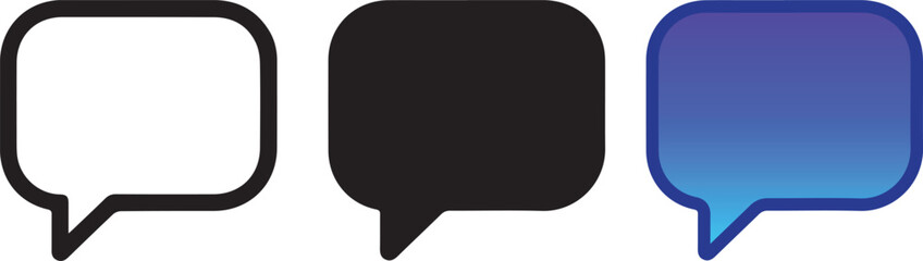 Fototapeta premium minimalist Modern comment bubble icon set