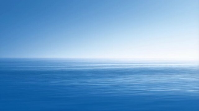 Ocean serene landscape with clear blue sky and calm waters reflecting sunlight featuring sea, water, peaceful with nature and horizon elements for