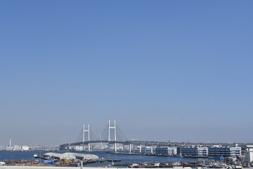 Fototapeta premium 横浜ベイブリッジ 港の見える丘公園から
