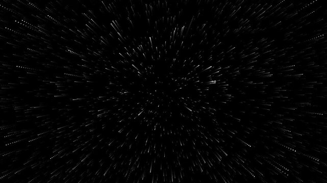 4K Abstract stupid simple star dot speed motion zoom time warp tunnel line motion background