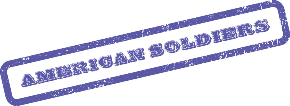 American Soldiers Military Service Textured Grungy Rubber Stamp for Patriotic Themes