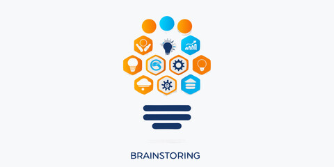 A colorful lightbulb graphic represents innovation and idea generation concepts © Rahul